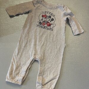 Disney Gray One Piece with Mickey & Minnie